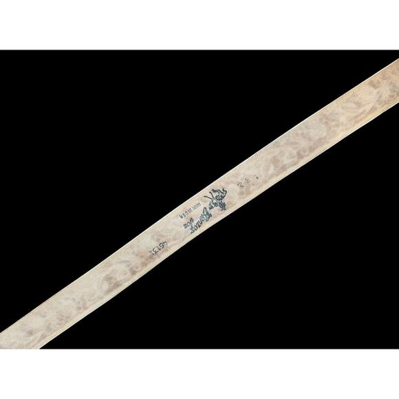 Brazos Joe made in USA tooled floral belt 46131 cream leather - Picture 5 of 13